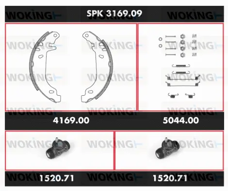 Brake Kit, drum brake (SPK 3169.09)