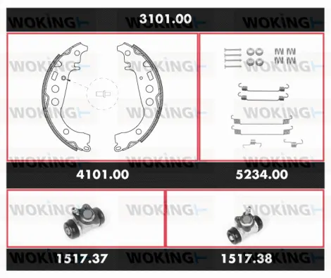 Brake Kit, drum brake (3101.00)