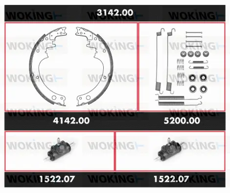 Brake Kit, drum brake (3142.00)