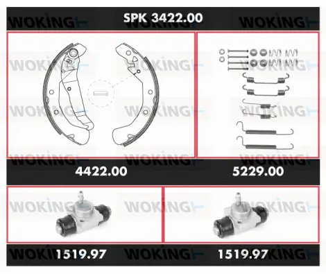 Brake Kit, drum brake (SPK 3422.00)