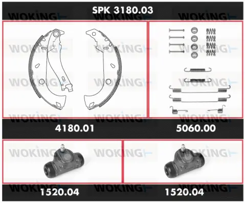 Brake Kit, drum brake (SPK 3180.03)