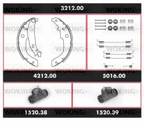 Brake Kit, drum brake (SPK 3212.00)