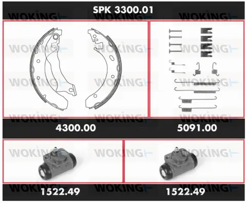 Brake Kit, drum brake (SPK 3300.01)