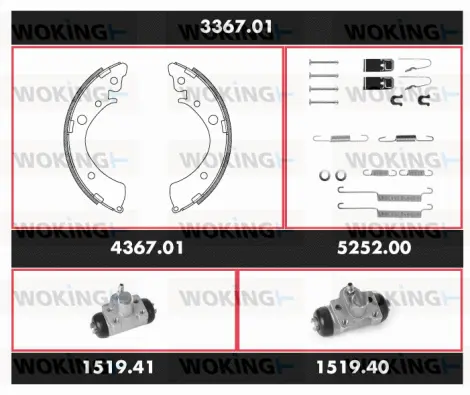 Brake Kit, drum brake (3367.01)