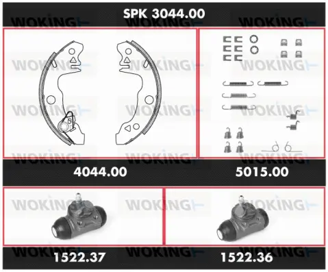 Brake Kit, drum brake (SPK 3044.00)