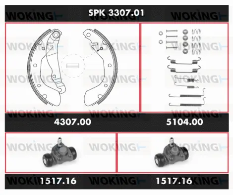 Brake Kit, drum brake (SPK 3307.01)