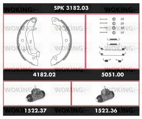 Brake Kit, drum brake (SPK 3182.03)