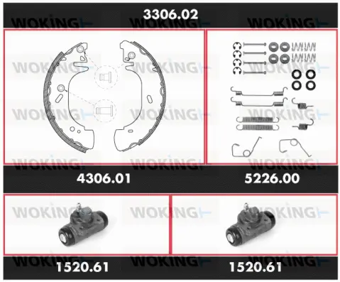 Brake Kit, drum brake (3306.02)