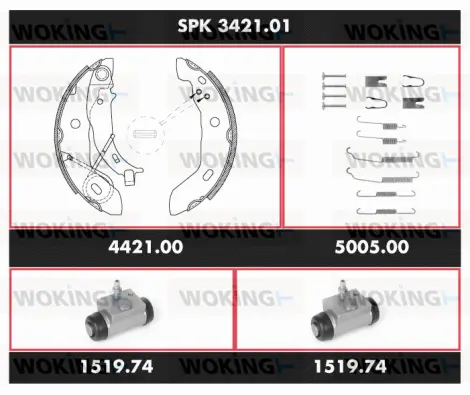 Brake Kit, drum brake (SPK 3421.01)