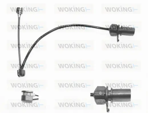 Warning Contact, brake pad wear (001122)
