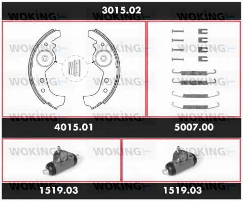 Brake Kit, drum brake (3015.02)