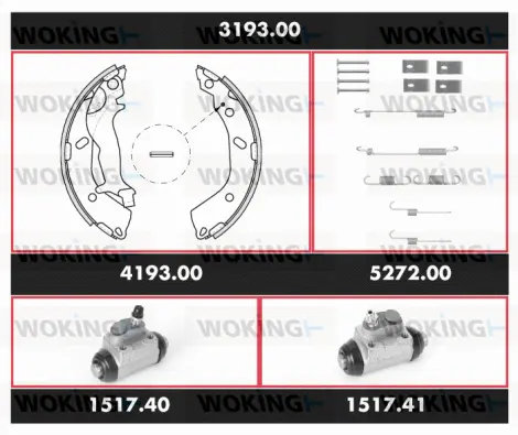 Brake Kit, drum brake (3193.00)
