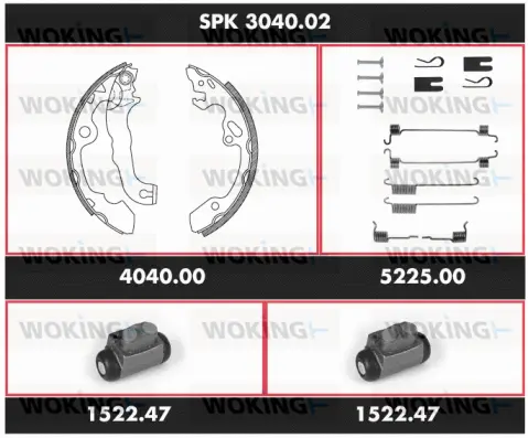Brake Kit, drum brake (SPK 3040.02)