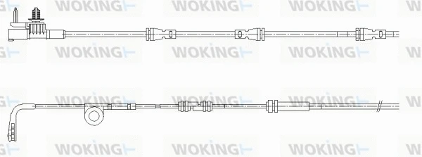 Warning Contact, brake pad wear (001193)