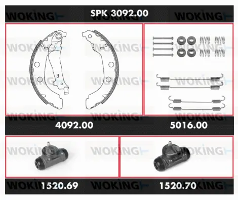 Brake Kit, drum brake (SPK 3092.00)