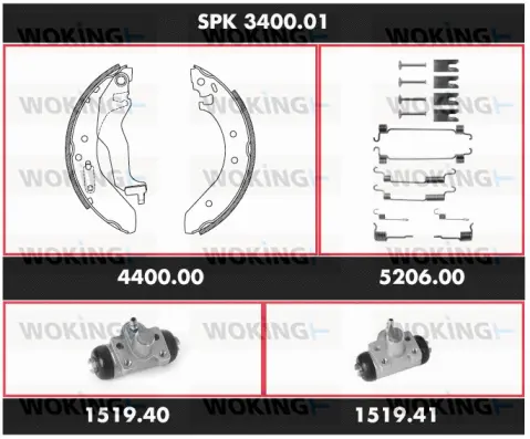 Brake Kit, drum brake (SPK 3400.01)