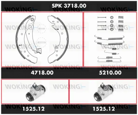 Brake Kit, drum brake (SPK 3718.00)