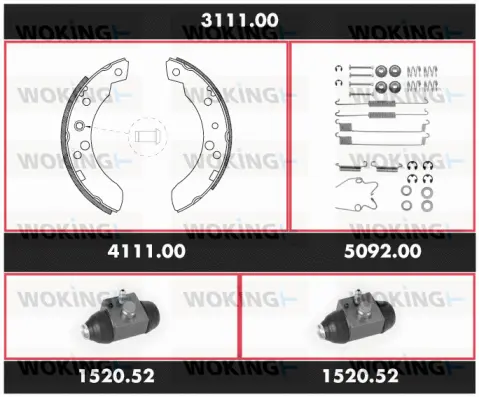 Brake Kit, drum brake (3111.00)