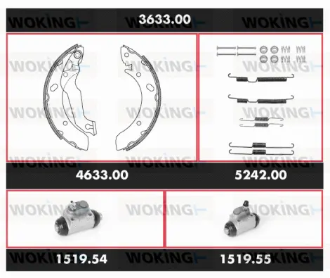 Brake Kit, drum brake (3633.00)