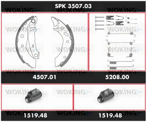 Brake Kit, drum brake (SPK 3507.03)