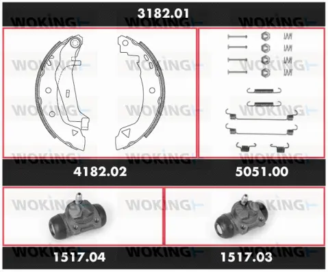 Brake Kit, drum brake (SPK 3182.01)