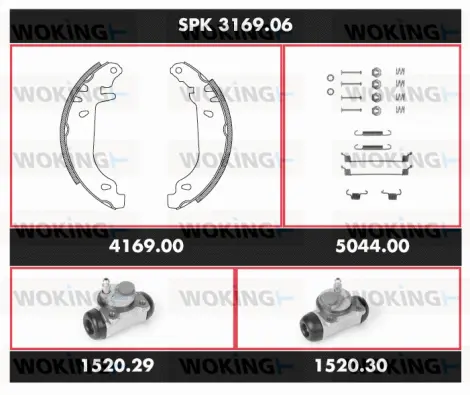 Brake Kit, drum brake (SPK 3169.06)
