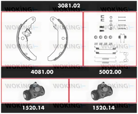 Brake Kit, drum brake (3081.02)