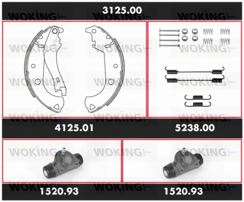 Brake Kit, drum brake (3125.00)