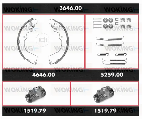 Brake Kit, drum brake (3646.00)