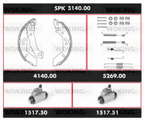 Brake Kit, drum brake (SPK 3140.00)