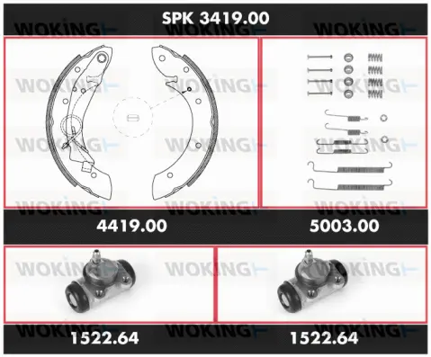 Brake Kit, drum brake (SPK 3419.00)