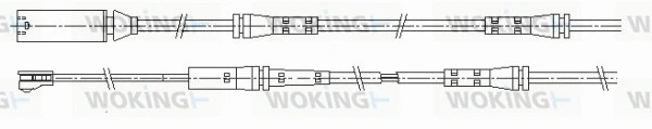 Warning Contact, brake pad wear (001206)