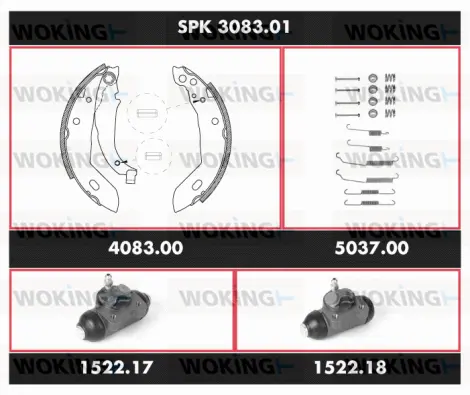 Brake Kit, drum brake (SPK 3083.01)