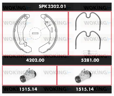 Brake Kit, drum brake (SPK 3202.01)