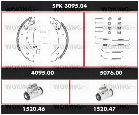 Brake Kit, drum brake (SPK 3095.04)