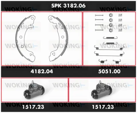 Brake Kit, drum brake (SPK 3182.06)