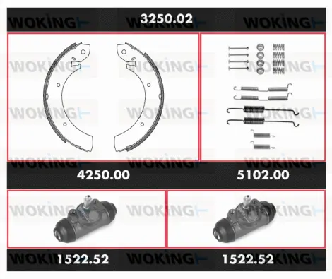 Brake Kit, drum brake (3250.02)