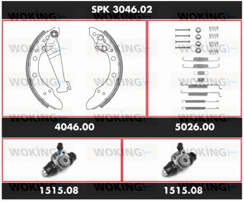 Brake Kit, drum brake (SPK 3046.02)