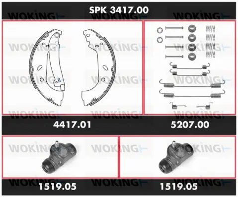 Brake Kit, drum brake (SPK 3417.00)