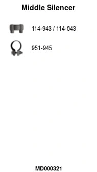 Centre Muffler (MD000321)