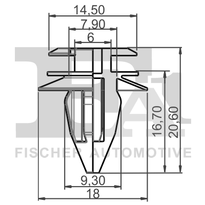 Retaining Clip, door panel (10-40008.10)