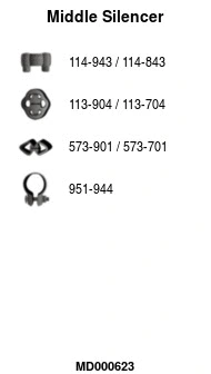 Centre Muffler (MD000623)