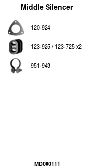 Centre Muffler (MD000111)