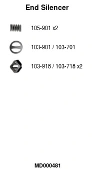 Rear Muffler (MD000481)