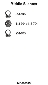 Centre Muffler (MD000315)