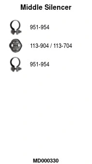 Centre Muffler (MD000330)