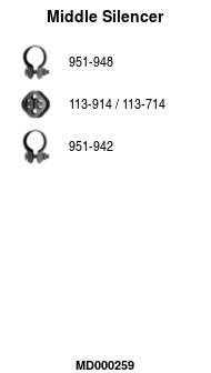 Centre Muffler (MD000259)