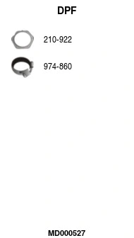 Soot/Particulate Filter, exhaust system (MD000527)