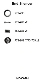 Rear Muffler (MD000491)