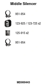 Centre Muffler (MD000443)